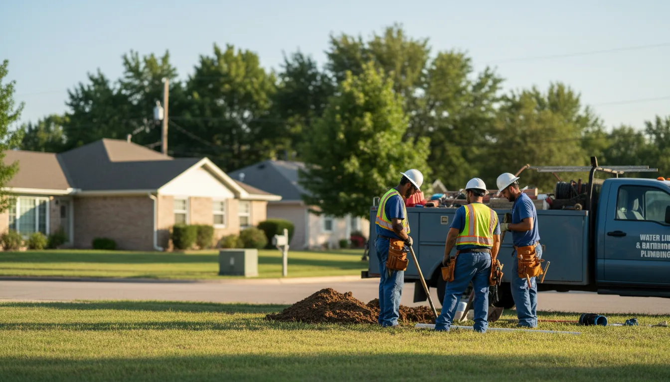 Residential water line and bathroom plumbing service in Genoa, WI